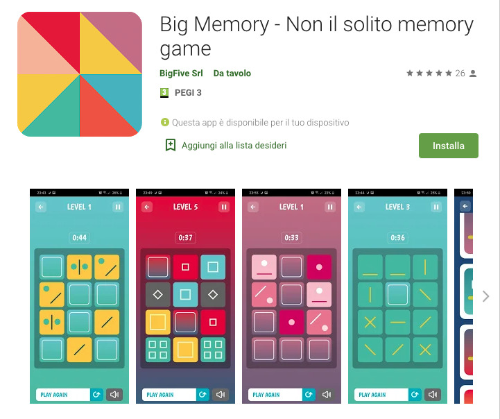 big memory app store gioco 1