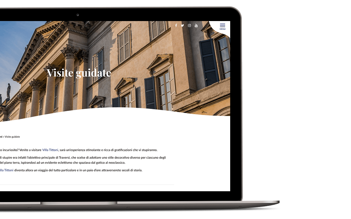 Villa Tittoni custom WordPress site