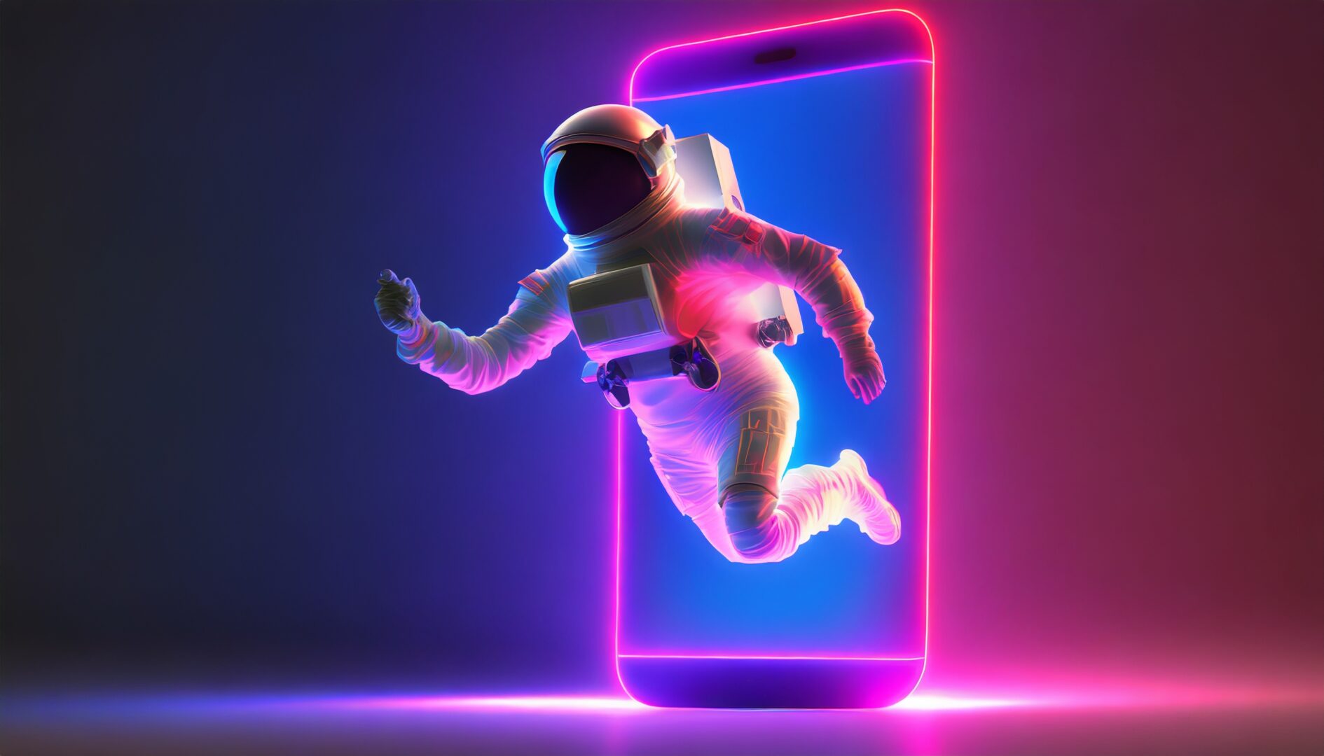 super fast website speed smartphone flying astronaut fast